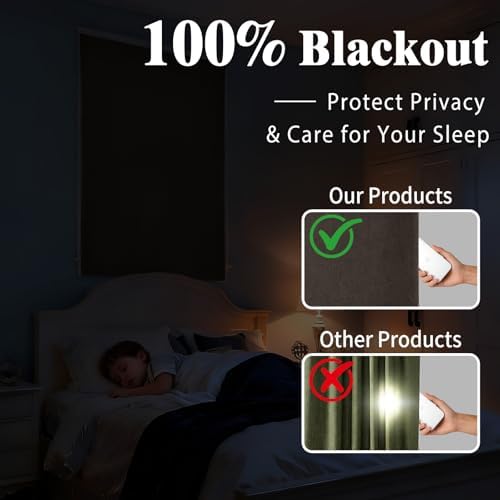 100% Blackout Magic Tape Stick On Curtains Window Shades Pull Down Blackout - Image 2