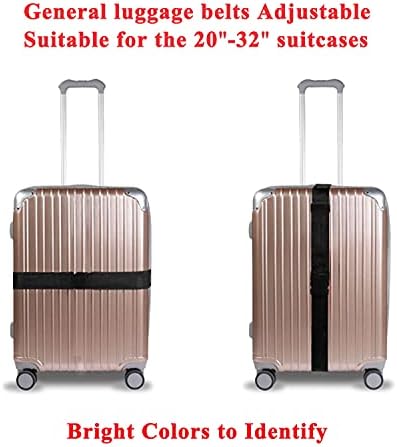 2 Pack Suitcase Belts, Adjustable Luggage Straps, Bright Colors Travel Packing - Image 3