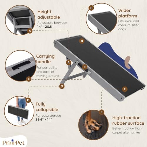 Dog Ramp for Couch – Non-Slip, Sturdy Build Foldable Wooden Dog Ramp – Supports - Image 4