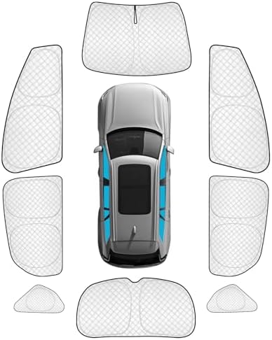 KMF 8pcs Thicken Sun Shade for Ford Focus Hatchback 2014-2018 Accessories by KMF
