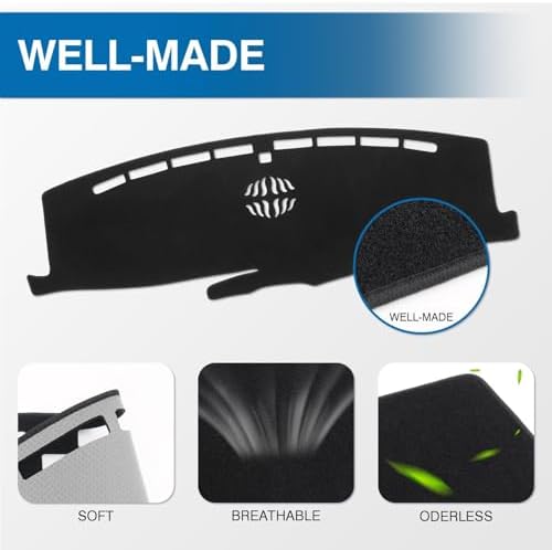 KUST Black Dash Cover for Ford Explorer 2020-2025 2026 Dashboard Cover - Image 4