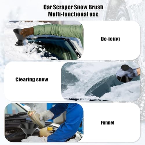 2Pcs Ice Scrapers for Car Windshield, Magical Car Ice Scraper, 2 in 1 - Image 3