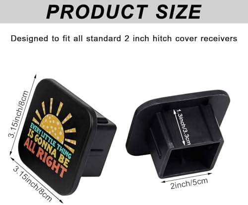 Trailer Hitch Cover 2 Inch Square Receiver Hitch Cover Rubber Tube Plug - Image 2