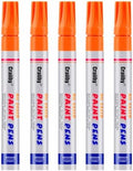 Orange Paint Markers, 5 Pack Oil-Based Waterproof Quick Dry Permanent Paint Pen by Craiiby