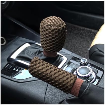 AUCELI 2 Pack Car Gear Shift Knob Cover & Handbrake Cover, Automotive Anti-Slip by AUCELI