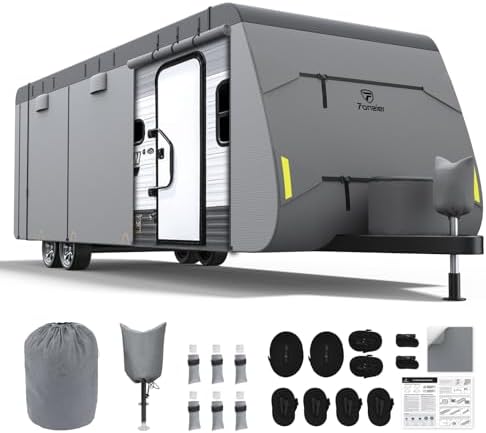 Fonzier Extra Thick 9 Layers Travel Trailer RV Cover Fits 31.7-34FT by Fonzier-Direct