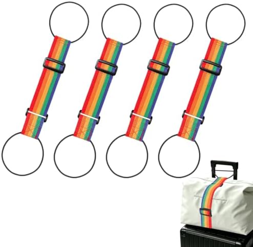 4-Pack Strong Adjustable Luggage Connector Straps by Unknown