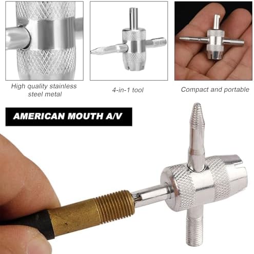 DXNQ 4-Way Valve Core Tool Tire Valve Tools, 4-in-1 Tyre Valve Core Tool Tire - Image 4