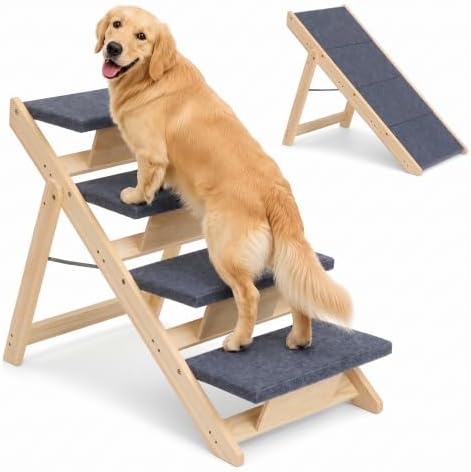 ZENY Convertible 2‑in‑1 Pet Ramp, Dog Stairs by ZENY