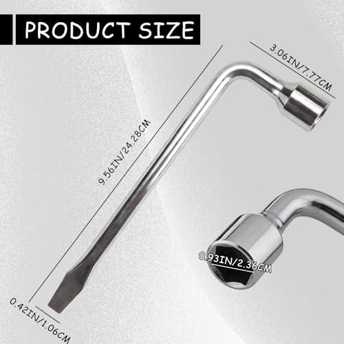 17mm Car Spare Tire Lug Wrench, L-Shaped Socket Tire Wrench - Image 2