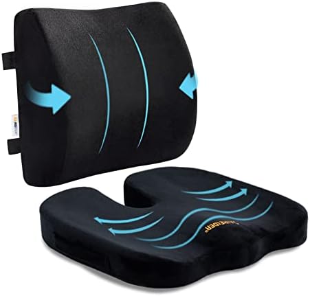 SAIREIDER Seat Cushion and Lumbar Support Pillow by SAIREIDER