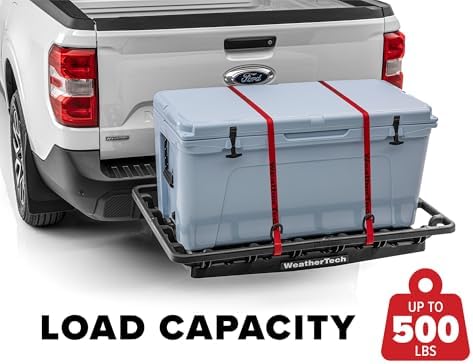 WeatherTech Hitch Basket Cargo Carrier 45"x28" 500lb. Load Capacity Aluminum - Image 5