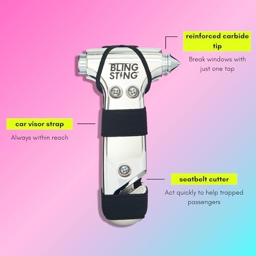 BLINGSTING Car Emergency Escape Hammer, Seatbelt Cutter, Window Breaker Tool - Image 3