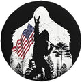 Spare Tire Cover with Camping Bigfoot American Flag Pattern 16inch by Unknown