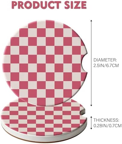 2 Pack Car Coasters for Cup Holders, Cute Car Accessories Interior - Image 4