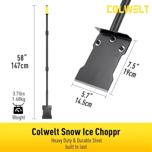 Colwelt Ice Scraper for Driveway 58’’, Heavy Duty Snow Shovel, Ice Chopper - Image 7
