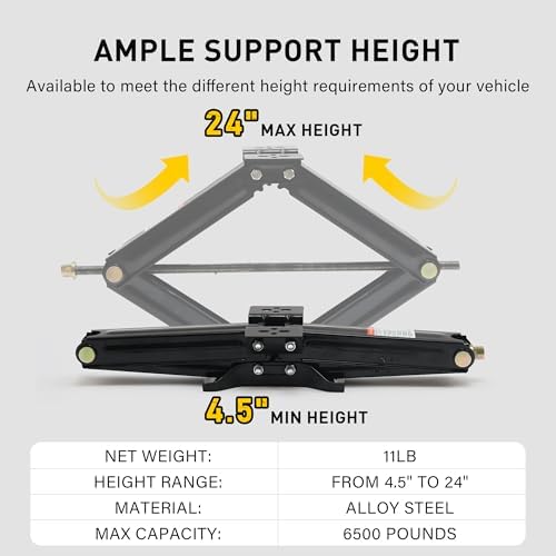RV Scissor Jack Stabilizer 7500lbs Heavy Duty 24" RV Trailer Stabilizer - Image 3