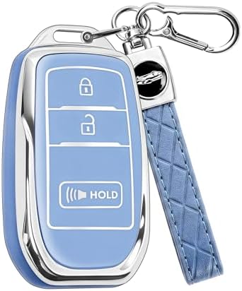 for Toyota Key Fob Cover with Keychain, Soft TPU Key Fob Holder, Fit by Unknown