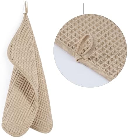 POLYTE 430 GSM Poly Blend Microfiber Waffle Wash Cloth Face Towel, 13x13 in - Image 3