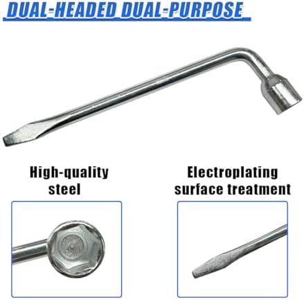 YoRise Car Spare Tire Lug Wrench, 19mm Heavy Duty Steel Auto Socket Repair Tool - Image 3