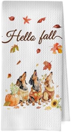 Fall Dachshund Kitchen Towels by Unknown