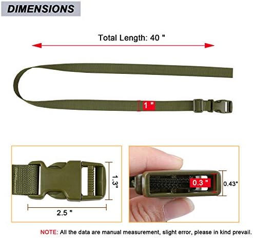 MAGARROW 24" 40" 60" 100" Strap Buckle Packing Straps Adjustable 1-Inch Belt - Image 2
