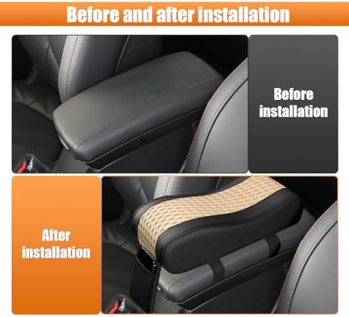 Car Armrest Cushion, Leather Memory Foam Car Center Console Arm Rest Pillow - Image 6