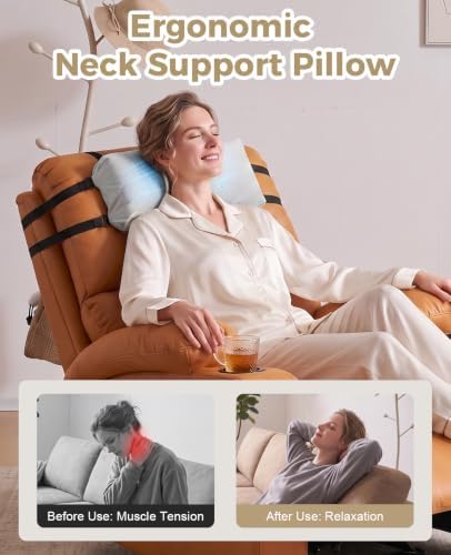 Neck Pillow for Recliner/Armchair, Non-Slip Adjustable Velvet - Image 4