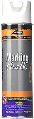 Aervoe 215 15 oz White Non-Clogging Temporary Upside-Down Marking Spray Chalk by Aervoe