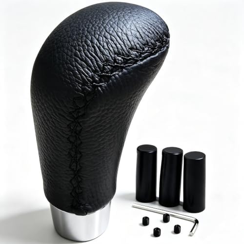 Lunsom Leather Car Shifting Head Type R Alloy Most Car Gear Shift Lever Knob by Lunsom