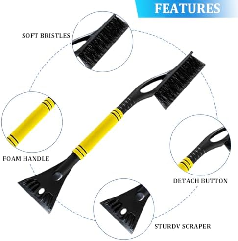 Car Snow Brush and Ice Scraper, Vehicle Windshield Scraper Deicer - Image 5