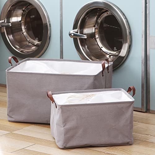 Hinwo 31L Large Storage Bins, Foldable Clothes Storage Baskets - Image 3