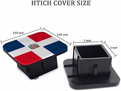Trailer Hitch Cover 2 Inch Dominican Republic Flag, Dominican National Flag - Image 2