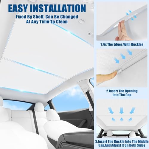 Roof Sunshade for Model Y Juniper 2025 2026 |No Gaps, No-Sagging | Heat - Image 4