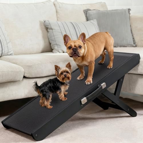 Dog Ramp for Couch – Non-Slip, Sturdy Build Foldable Wooden Dog Ramp – Supports by PriorPet