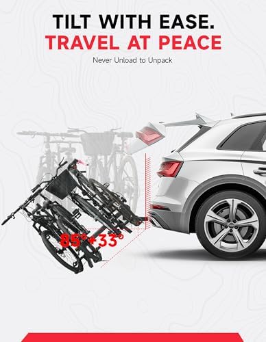Young 4-Bike Rack Hitch Mount Platform Style Carrier - Image 6