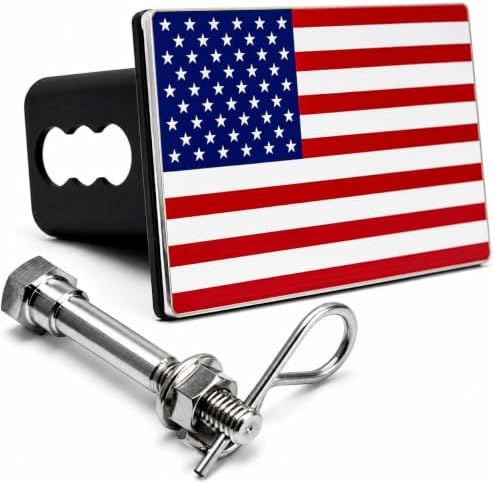 2" American Flag Metal Trailer Hitch Cover by AutoAccessores
