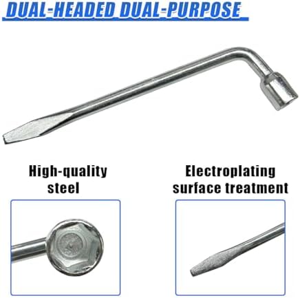 YoRise Car Spare Tire Lug Wrench, 17mm Heavy Duty Steel Auto Socket Repair Tool - Image 3