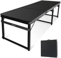 Folding Camping Table 6Ft X 2Ft, Aluminum Portable Adjustable Fold Table by Bingyouth