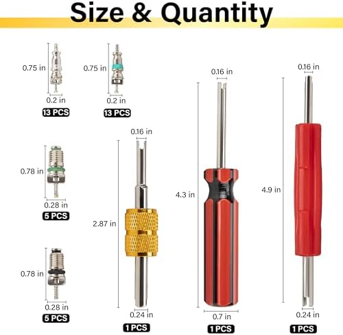 39 PCS Air Conditioning Valve Core Accessories Kit, Schrader Valve Tool - Image 2