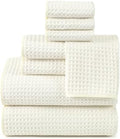 REDKISS Soft 8 Piece Waffle Towel Set, Microfiber, Lighter Weight, Quick Dry by REDKISSOnline