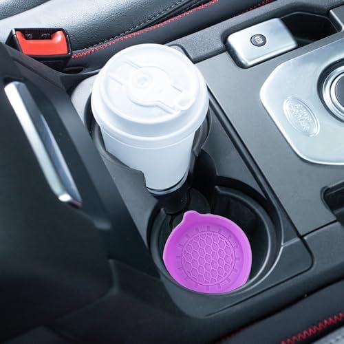 Amooca 2-Pack Spill-Proof Cup Coasters Non-Slip Car Cup Holder Inserts - Image 2
