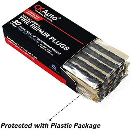 CKAuto 30pcs 4" Black Tire Repair Strings, Automotive Tool Tire Repair Plugs - Image 3
