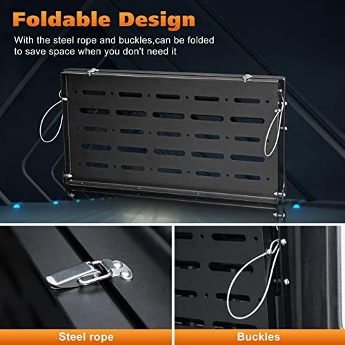 CheroCar for Jeep JL Tailgate Table Rear Foldable Cargo Shelf Aluminum Alloy - Image 2