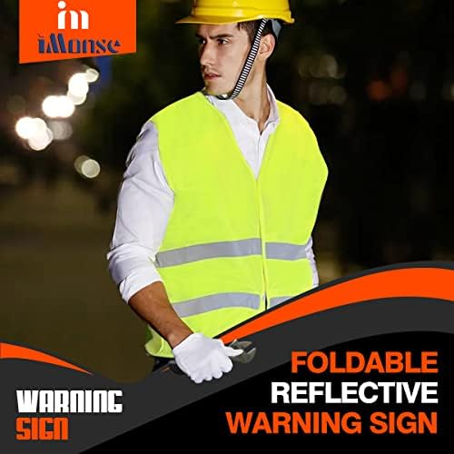Emergency Roadside Reflective Triangles Warning Safety Kit - Image 6