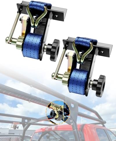 Lumber Rack Ratchet Straps, Ladder Rack Straps, Truck/Pipe/Roof Rack Straps by Gledewen
