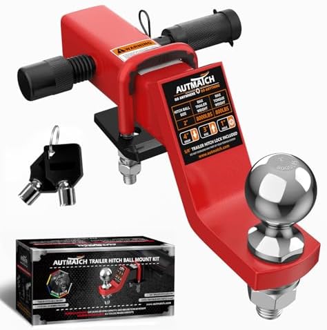 AUTMATCH Trailer Hitch Ball Mount by AUTMATCH