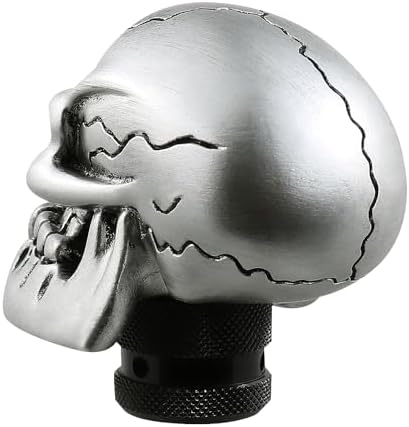 Skull Shift Knob Cars Truck Gear Shifter Stick Handle SUV Silver - Image 7