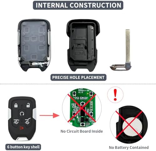 6 Button Key Fob Shell Replacement Fits - Image 2