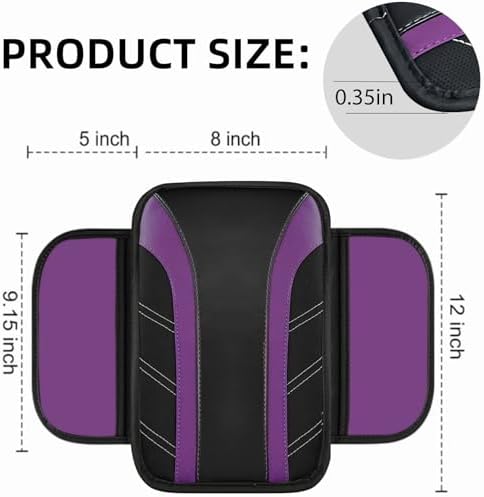 NBTEPEM 6 Pcs Purple Steering Wheel Cover Set, Sport Microfiber Leather - Image 5